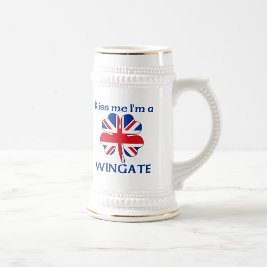 Gepersonaliseerde Britse kus Ik ben Wingate Bierpul (Rechts)