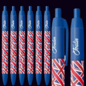 Gepersonaliseerde Britse vlag Blauwe Inkt Pen