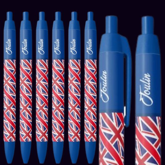 Gepersonaliseerde Britse vlag Blauwe Inkt Pen