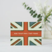 Gepersonaliseerde Britse vlag Briefkaart (Staand voorkant)