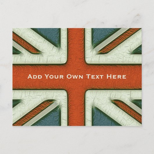 Gepersonaliseerde Britse vlag Briefkaart (Voorkant)