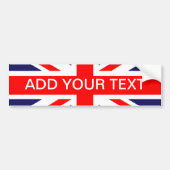 Gepersonaliseerde Britse vlag Bumpersticker (Voorkant)