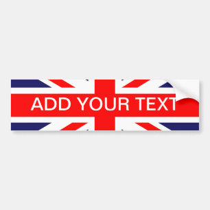 Gepersonaliseerde Britse vlag Bumpersticker