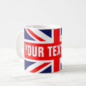 Gepersonaliseerde Britse vlag Koffiemok (Voorkant links)