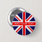 Gepersonaliseerde Britse vlag Ronde Button 5,7 Cm (Voorkant /achterkant)