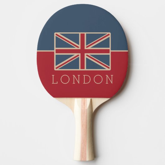 Gepersonaliseerde Britse vlag Tafeltennisbatje (Voorkant)