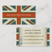 Gepersonaliseerde Britse vlag Visitekaartje (Voorkant / Achterkant)