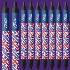 Gepersonaliseerde Britse vlag Zwarte Inkt Pen