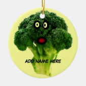 Gepersonaliseerde Broccoli Cartoon Keramisch Ornament (Voorkant)