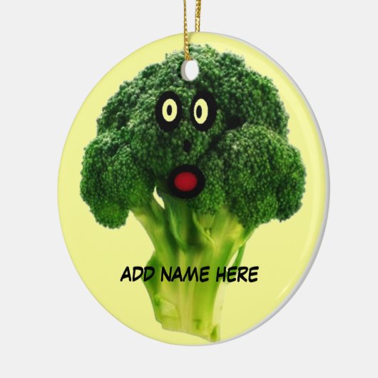 Gepersonaliseerde Broccoli Cartoon Keramisch Ornament (Links)