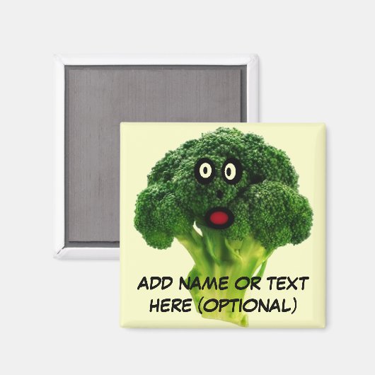 Gepersonaliseerde Broccoli Cartoon Magneet (Voorkant / Achterkant)