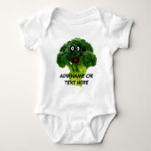 Gepersonaliseerde Broccoli Cartoon Romper (Voorkant)