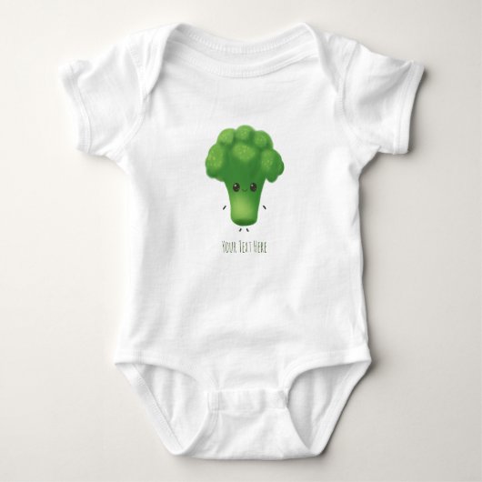 Gepersonaliseerde Broccoli Naam Schattigee Baby Ou Romper (Voorkant)
