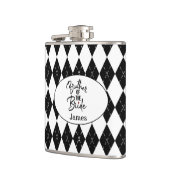 Gepersonaliseerde broer van de bridekolf heupfles (Links)