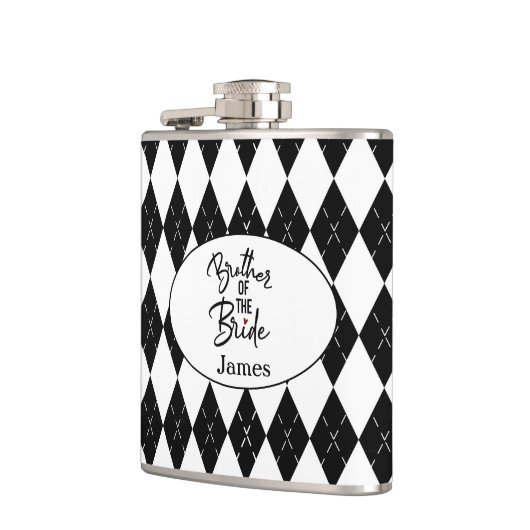 Gepersonaliseerde broer van de bridekolf heupfles (Links)