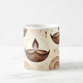 Gepersonaliseerde Brons & Goud Diwali Diyas & Rang Koffiemok (Center)