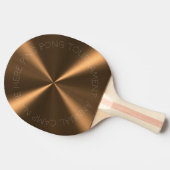 Gepersonaliseerde bronstmetalen radiale textuur tafeltennisbatje (Zijkant)