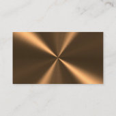 Gepersonaliseerde bronstmetalen radiale textuur visitekaartje (Achterkant)