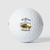 Gepersonaliseerde Brook Trout Whisperer Visser Golfballen (Voorkant)