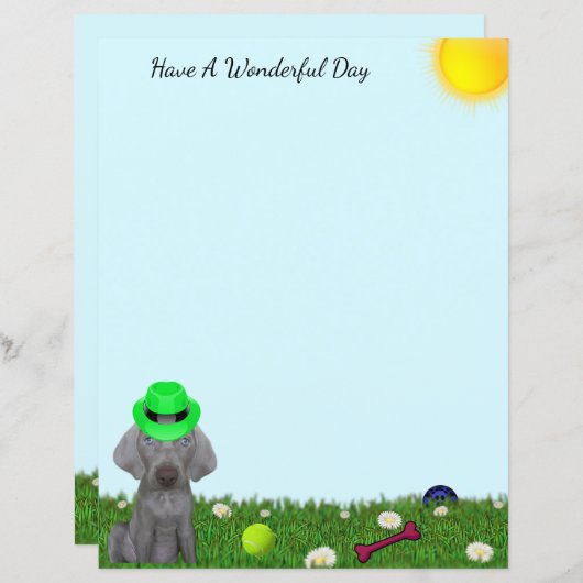 Gepersonaliseerde Brooklyn Da Weimaraner's Speelse (Voorkant / Achterkant)