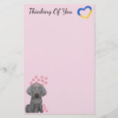 Gepersonaliseerde Brooklyn De Hond Kisses 5.5 x 8. Briefpapier (Voorkant)