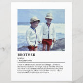 Gepersonaliseerde Brother Definition Quote Wall Ar (Voorkant)