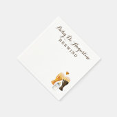 Gepersonaliseerde Brouwerij Baby shower Rustieke B Servet (Hoek)