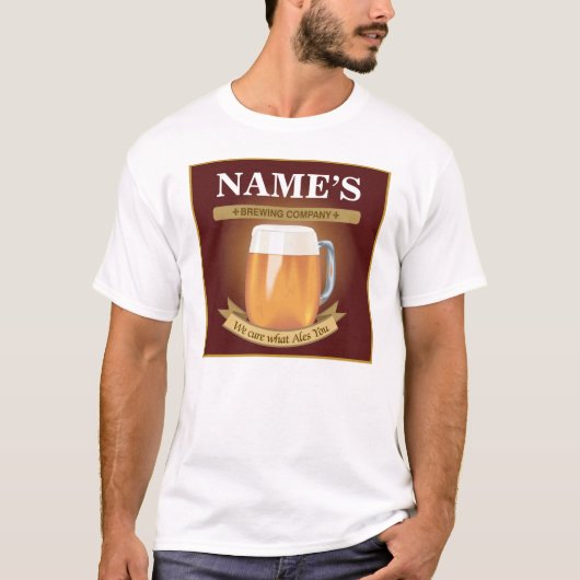 Gepersonaliseerde brouwerij t-shirt (Voorkant)