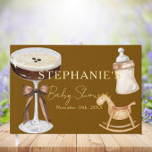 Gepersonaliseerde Brown Espresso Martini Baby show Gastenboek
