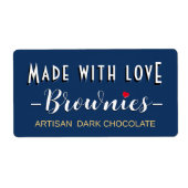 Gepersonaliseerde Brownie of Bakkerij Label met Ha (Voorkant)