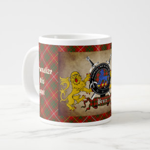 Gepersonaliseerde Bruce Clan Badge & Tartan Grote Koffiekop