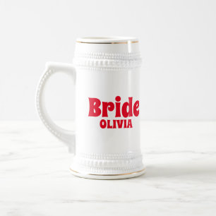 Gepersonaliseerde bruid Bachelorette Bierpul