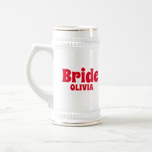 Gepersonaliseerde bruid Bachelorette Bierpul (Links)