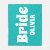 Gepersonaliseerde bruid Bachelorette Fleece Deken (Voorkant)