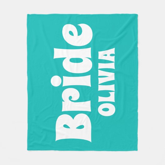 Gepersonaliseerde bruid Bachelorette Fleece Deken (Voorkant)