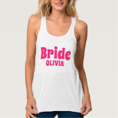 Gepersonaliseerde bruid Bachelorette Tanktop (Voorkant)