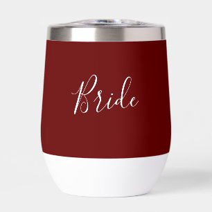 Gepersonaliseerde bruid Bourgondië Script Eenvoudi