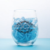 Gepersonaliseerde bruid bruidegom bruiloft wijnglas zonder voet