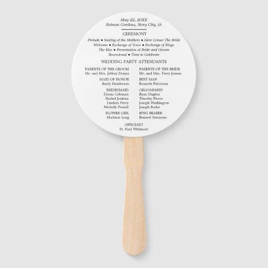 Gepersonaliseerde bruid & bruidegom foto bruiloft handwaaier (Achterkant)