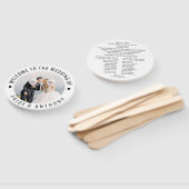 Gepersonaliseerde bruid & bruidegom foto bruiloft  handwaaier (Niet-gemonteerd)