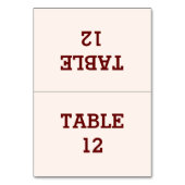 Gepersonaliseerde bruid & bruidegom gevouwen tafel kaart (Voorkant)