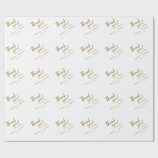 Gepersonaliseerde bruid & bruidegom namen bruiloft cadeaupapier (Vlak)