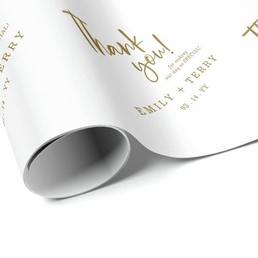 Gepersonaliseerde bruid & bruidegom namen bruiloft cadeaupapier (Rol Hoek)