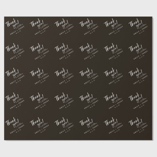 Gepersonaliseerde bruid & bruidegom namen bruiloft cadeaupapier (Vlak)