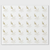 Gepersonaliseerde Bruid Bruidegom Namen & Monogram Cadeaupapier (Vlak)