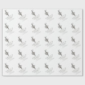 Gepersonaliseerde Bruid Bruidegom Namen & Monogram Cadeaupapier (Vlak)