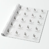 Gepersonaliseerde Bruid Bruidegom Namen & Monogram Cadeaupapier (Uitgerold)
