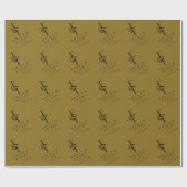 Gepersonaliseerde Bruid Bruidegom Namen & Monogram Cadeaupapier (Vlak)