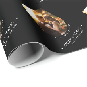 Gepersonaliseerde Bruid & Bruidegom Namen Trouwfot Cadeaupapier