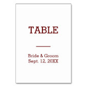 Gepersonaliseerde bruid & bruidegom Tafel Kaart (Achterkant)